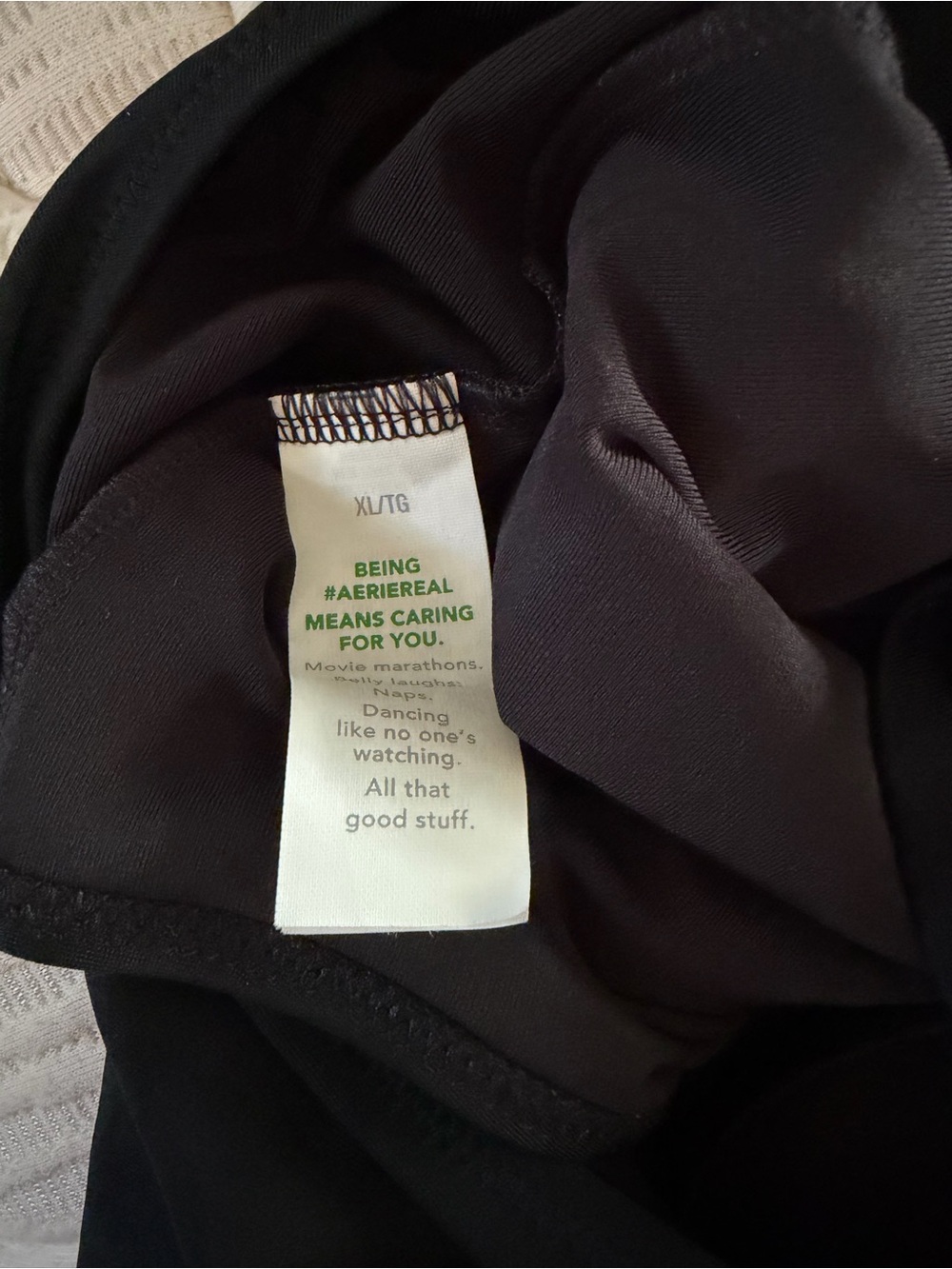 aerie Black One-Piece Swim Suit with Thin Straps - Picture 6 of 6
